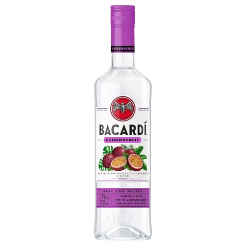 🔥 STARKER PREIS (-55%) BACARDÍ Passionfruit, Rumspirituose mit Passionsfruchtgeschmack, 27 Vol.-%, 70 cl/700 ml, glutenfrei, hergestellt mit weißem Rum und natürlichen Aromen, perfekt zum Mixen von Cocktails