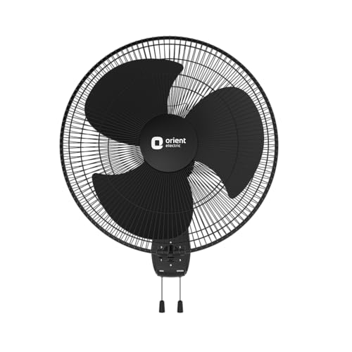 Orient Electric Wall 97 | High Speed Wall Fan for Home | 100% Copper Motor | 90 Degree Oscillation with Tilt Mechanism | 3 Speed Pull Cord | Thermal O