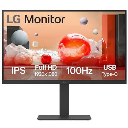 LG 27BA650 IPS Full HD (1920 x 1080) Monitor, 27", 100Hz, DP, HDMI, USB-C with PD65W, Height/Tilt/Swivel/Pivot Stand, Built-in Power and Speaker, Anti