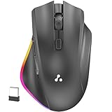 Ambrane Wireless Bluetooth Rechargeable Mouse with RGB Lights