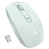 Ambrane Wireless Mouse with 24GHz USB Nano Dongle Silent Click Optical Orientation Click Wheel 4 Buttons 1600 Adjustable DPI Both Hand Use Compatible with PC Mac Laptop Sliq 3 Green