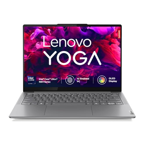 Lenovo Yoga Slim 7, Intel Core Ultra 7 155H, 16GB RAM, 512GB SSD, WUXGA-OLED, AI PC 14"/35.5cm, Windows 11, Office Home 2024, Grey, 1.39Kg, 2Wx4 Speak