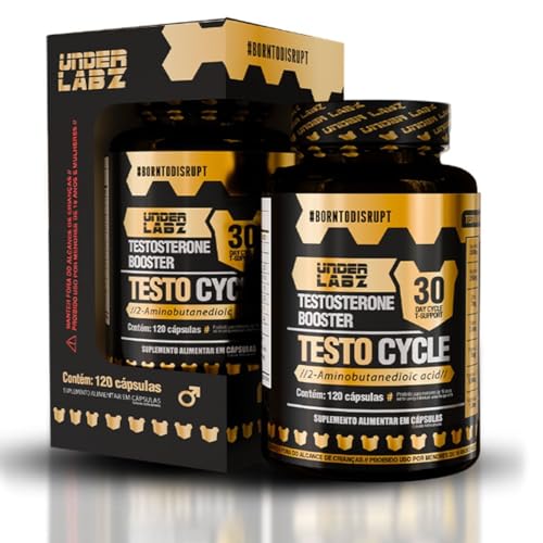 Testo Cycle - Under Labz | 120 Cápsulas - 30 Doses | Suplemento Masculino Natural | Performance, Vitalidade e Equilíbrio Hormonal com Vitaminas e Minerais Essenciais