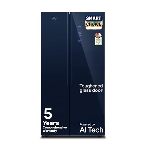 Godrej 600L 3Star 5 Years Comprehensive Warranty Smart Convertible Zones | Toughened Glass Door | Side by Side Refrigerator (2025 Model, RS EONVELVET 