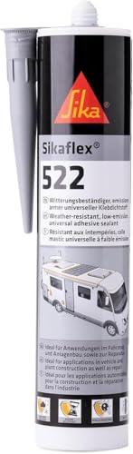 Sika – Dichtstoff – Sikaflex-522 grau – ideal für Fugen – innen und außen – UV-stabil und witterungsbeständig – gute Haftung -300 ml (Packung mit 6)