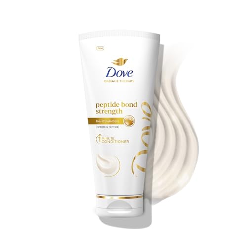 Dove Peptide Bond Strength Conditioner for Dry & Damaged Hair - 175 ml | Enriched with PROTEIN PEPTIDES | Reconstructs broken Bonds for Fortified, Det