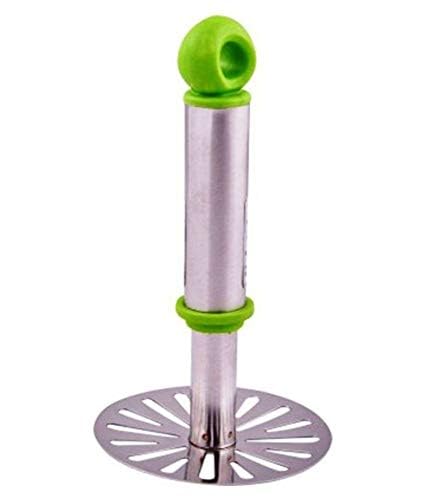 ADD2CART Stainless Steel Potato Masher, Vegetable Crusher with Ergonomic Handle, Kitchen Tool for Pav Bhaji