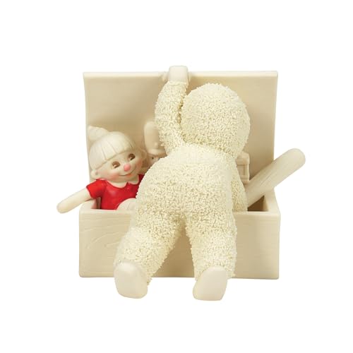 Department 56 Snowbabies Christmas Jubilee Looking Through Santa's Toy Chest Figurine, 3.03 Inch, Multicolor