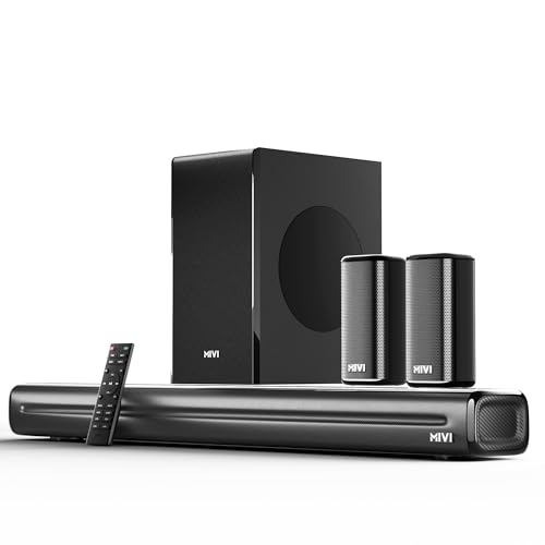 Mivi Fort Hip-Hop 6000 Home Theatre, 600 Watts Soundbar with Cinematic Sound, 5.1 Channel, Multiple EQ & Input Modes, BT v5.3, Remote Accessibility, M