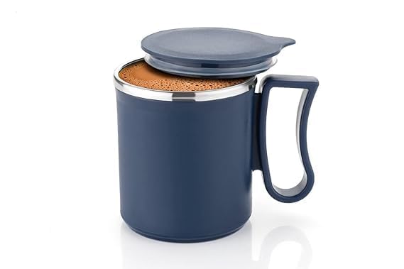 ADD2CART 180 ML Coffee Mug with lid, Insulated Stainless Steel, Tea Milk Mug, Inner Stylist Double wall Cup, Cylindrical Shape, Multicolored, Perfect 