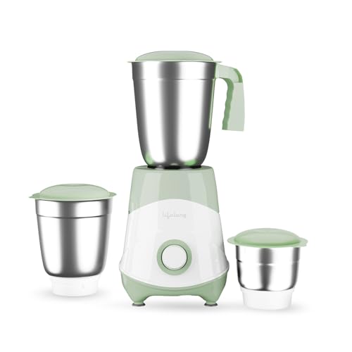Lifelong Mixer Grinder for Kitchen | 3 Jar 600Watt Mixie with Chutney Jar, Liquidizing Jar & Wet Grinder | Blender for Juices, Smoothies & Purees with