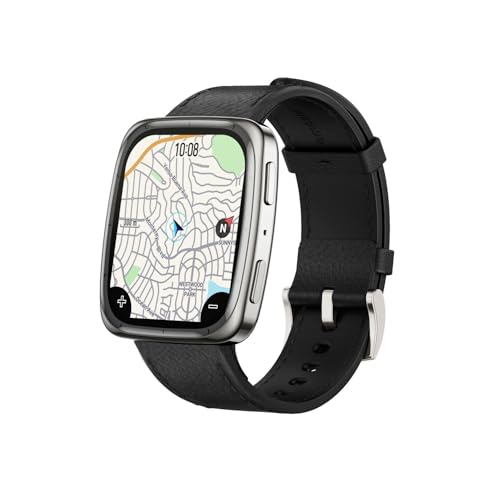 Amazfit Active 2 Premium Smart Watch Fitness Tracker (Square) for Android & iPhone, 10 Day Battery, Water Resistant, GPS Maps, Heart & Sleep Monitor, HYROX Mode, Sapphire Glass, Leather + Sport Strap