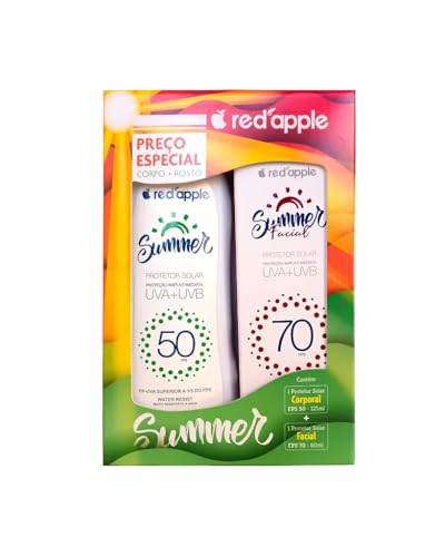 Protetor Solar Uso Diário Red Apple Kit Corporal Fps50 + Facial Fps70