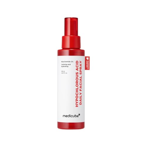 Medicube Power Spray Calmante, Spray de Ácido Hiproclórico para Todos os Tipos de Pele, Solução Diária para Pele Delicada e Cuidados Pós-Sol, Névoa Facial HOCI para Acalmar e Relaxar, Cuidados com a