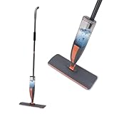 BonKaso Spray Mop with Handle 420ML Refillable Bottle 1 Mop Head for Floor Cleaning