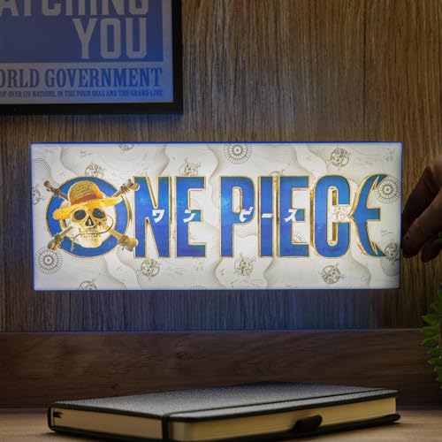 (-30%) Paladone One Piece Logo-Leuchte, offiziell lizenzierte Anime-LED-Lampe von Netflix, Strohhutpiraten-Geschenke für Popkultur-Fans, batteriebetriebene Wohndeko
