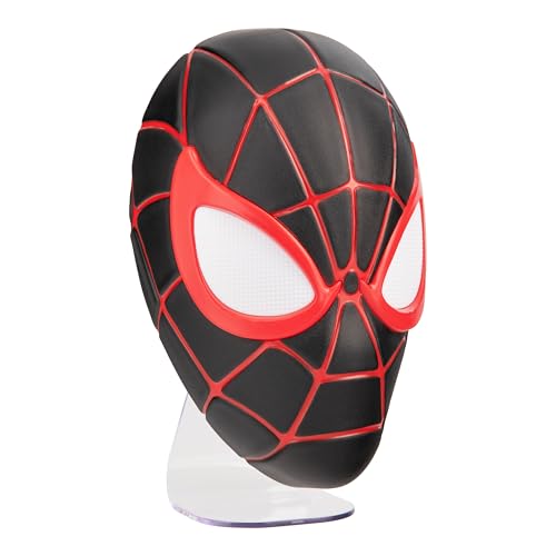 Paladone Miles Morales Spider-Man Mask LED Light – Wall-Mount or Freestanding Lamp | Official Marvel Collectible for Bedrooms, Game Rooms & Gifts