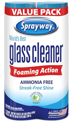 Sprayway Foaming Glass Cleaner Aerosol 19 oz 2-Pack