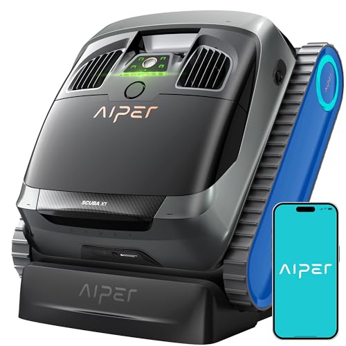 AIPER Scuba X1 Cordless Robotic Pool Cleaner, 6600 GPH Suction with Dual-Jet