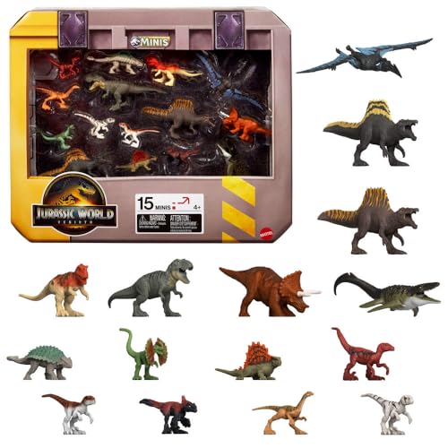 15-Pack Mini Dinosaur Figures Inspired by Jurassic World Rebirth