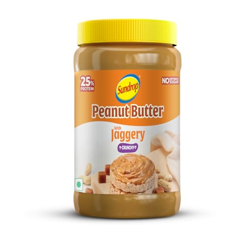 High Protein Peanut Butter with Jaggery | Crunchy, 900g | 25g Protein | 7.5g Dietary Fibre | Zero Trans Fat & Refined Sugar | Made with Premium Roaste