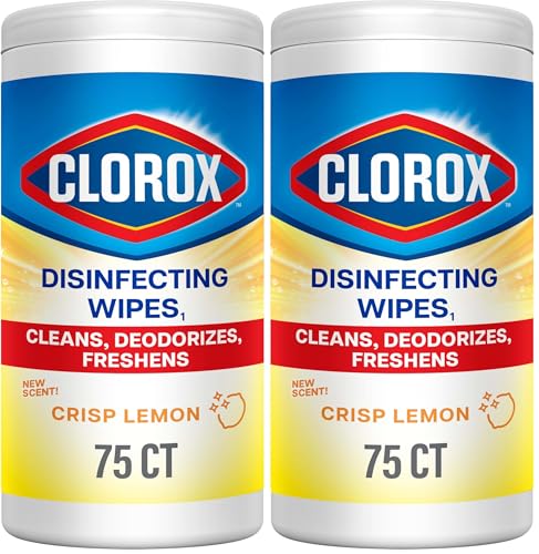 Clorox Disinfecting Wipes Crisp Lemon 75-Count 2-Pack