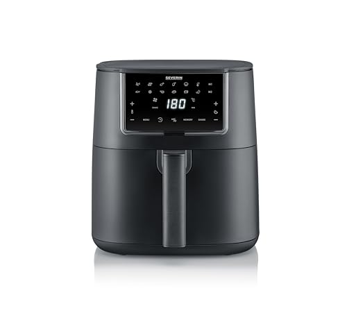 (-50%) Severin Heißluftfritteuse Single XXL, 7L, 11 Automatik-Programme, Touch-Display, vielseitige Zubereitung, Memory-Funktion, Warmhaltefunktion, Antihaftbeschichtung, 1700W, schwarz, FryLight, FR 2462