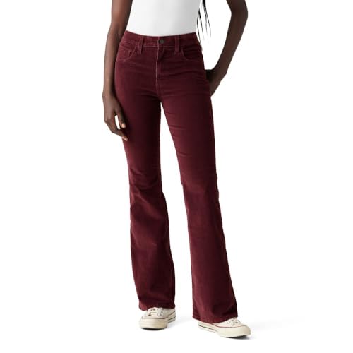 Levi's Women's 726 High Rise Flare Jeans (Also Available in Plus), (New) Merlot (Corduroy - Stretch), 27 Regular