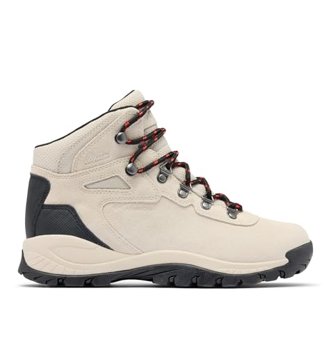 🔥 STARKER PREIS (-30%) Columbia Damen Newton Ridge Plus WP Amped Mid Rise Trekking-& Wanderstiefel, Cloud Grey/Poppy Red, 10