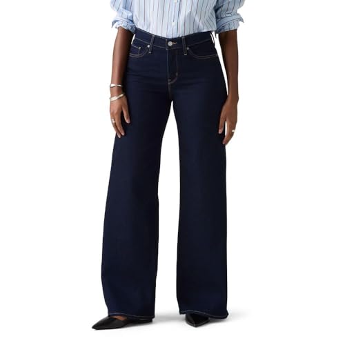 Levi's Women's 318 Shaping Wide-Leg Jeans (Also Available in Plus), (New) Darkest Sky (Stretch), 28 Short