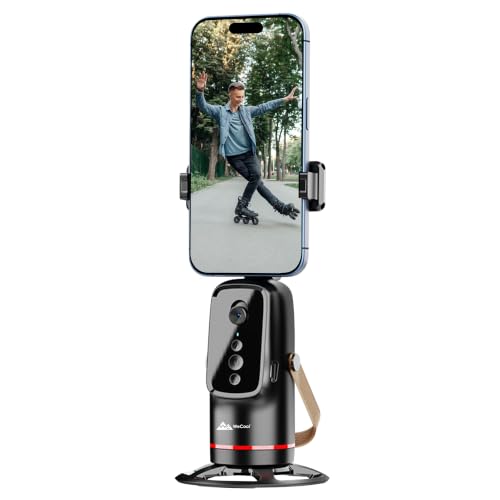 WeCool G2 AFT Ai Auto Face Tracking Tripod Motion Sensor with 360° Rotation, 2200mAh Battery, AI Intelligent Lens, 1.8m Tripod Mount Support for Andro