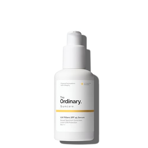 The Ordinary UV Filters SPF 45 Serum Sunscreen for Face, Lightweight Hydrating Broad-Spectrum Sunscreen, UVA/UVB Protection, Travel Size, Non-Comedoge