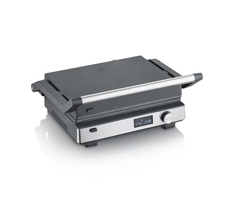 (-38%) SEVERIN Kontaktgrill SEVINI FLEX, 3-in-1 Multikontaktgrill, hochwertige Keramikbeschichtung, XL-Grillfläche, spülmaschinengeeignete Grillplatten, Burger, Panini, 2000W, schwarz/Edelstahl, KG 2380