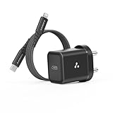 Ambrane 20W Fast Charger Adapter for iPhone 1717 Air17 Pro17 Pro Max 1616 Plus16 Pro16 Pro Max 1515 Plus15Pro15 Pro Max Other Type C Devices with USB C to Lightning Cable