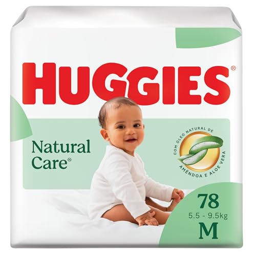 RECORRÊNCIA Fralda Huggies Natural Care M 78 unidades.
