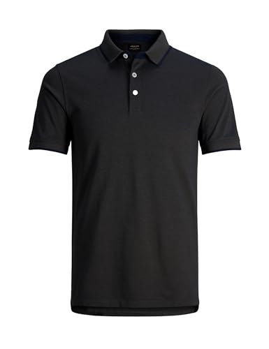🔥 SELTEN SO GÜNSTIG (-50%) JACK & JONES Plus Size Einfarbig Poloshirt Schwarz xx_l
