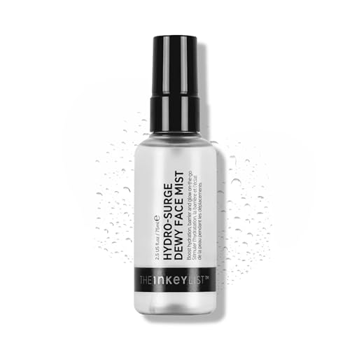 The INKEY List Hydro-Surge Dewy Face Mist 2.6 fl oz, Hydration Boosting Spray, Fragrance-Free & Alcohol-Free, Gentle Formula for Sensitive Skin, On-Th