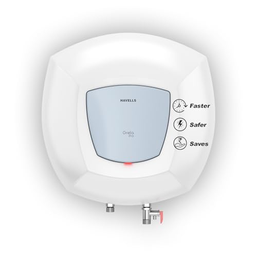 Havells All New Greta Pro 10L 5 Star Storage Water Heater (Geyser) | Faster Heating | Safe to use | Saves electricity |Engineered for Hard Water | Fer