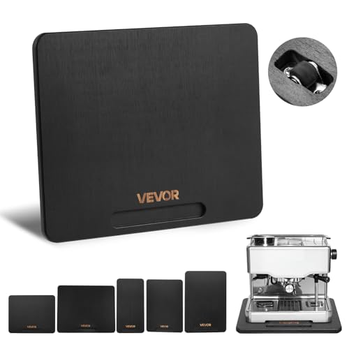VEVOR Appliance Slider, Medium 10.5 x 13-inch, Rolling Sliding Tray with Silent Rubber Wheels & Hollow Handle, Easy to Clean, Appliance Rolling Tray for Coffee Maker, Kitchen Countertop, Black