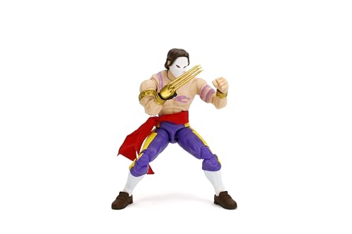 Jada Toys Street Fighter II Vega (Wave 4) Action Figure 1:12 Scale, 6" Tall, Interchangeable Heads, Hands & Claw Accessories