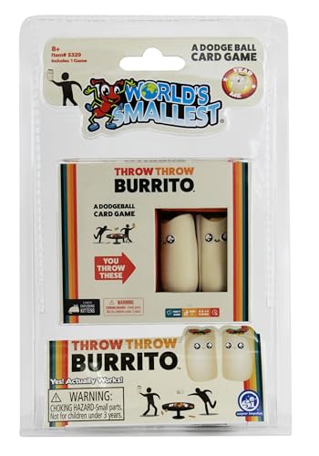 World's Smallest Throw Throw Burrito A Dodgeball Card Game in Miniature Size | Family Card Games for Adults, Teens & Kids | Travel Game | for Ages 8 and up
