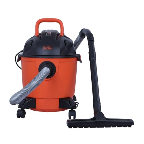 BLACK+DECKER BDWD18-IN Corded Wet & Dry Vacuum Cleaner for Home,1200 Watts,18L Tank Capacity, 16.5 kPA Suction Power, 5m Cable, Blower Function, Cartr