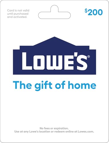 Lowe's Physical Gift Card - $200