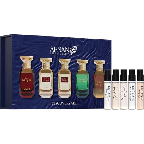 Afnan For Men's Discovery Kit, 5-Piece Miniature Perfume Set - 2ml x 5 Vials