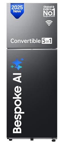 Samsung Smart Choice 467 L, 3 Star, Convertible 5-in-1, Digital Inverter, Frost Free Double Door, Bespoke AI WiFi Enabled Refrigerator (RT80F51C3KHL, 