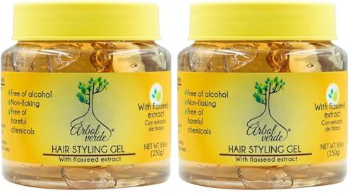Arbol Verde Flaxseed Hair Styling Gel 8.8 oz (Pack of 2)