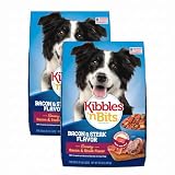 Kibbles 'n Bits Savory Bacon & Steak Flavor Dry Dog Food, 3.5 lb. Bag (Pack of 2)