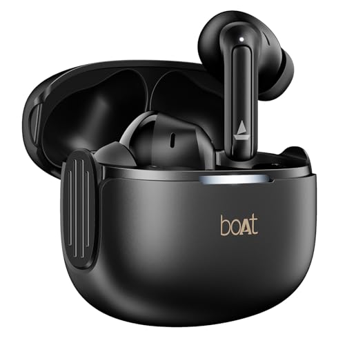 Boat Airdopes 219, 4Mics ENx, 40H Battery, Best in Segment for Calling, Stream Ad Free Music via App Support, Bluetooth Earbuds, TWS Ear Buds Wireless