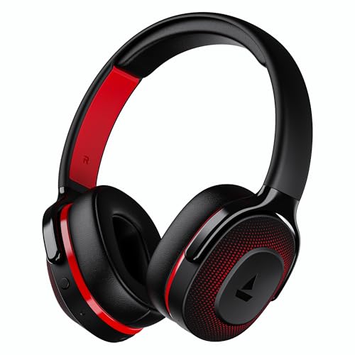 boAt Rockerz 413, 60H Battery, 40Mm Drivers, Dual Pair,ENx Tech, Low Latency, Stream Ad Free Music via App Support, Bluetooth Headphones, Wireless Ove