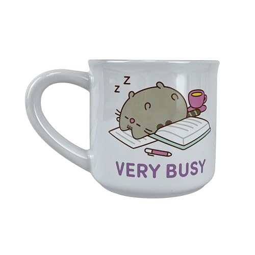 Enesco Pusheen the Cat Very Busy Sleeping Coffee Mug, 18 Ounce, White